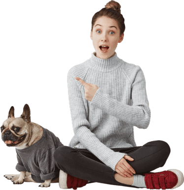 Woman hugging dog after mobile grooming in Dubai – dog grooming & spa