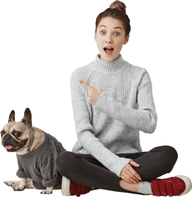 Woman hugging dog after mobile grooming in Dubai – dog grooming & spa